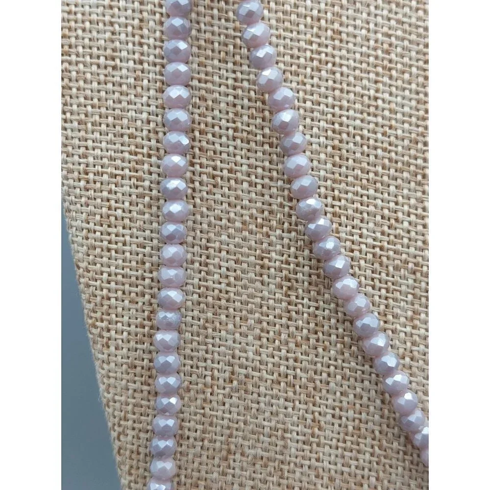 Jules NWT Purple Crystal Bead Wrap Look Necklace Long Layered Look